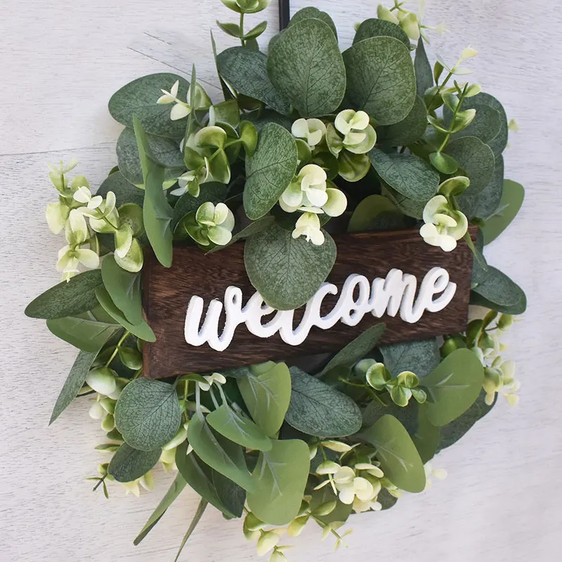New Style Artificial Leaves Wedding Outdoor Decoration Luxury Eucalyptus Palm Fake Plant Garland