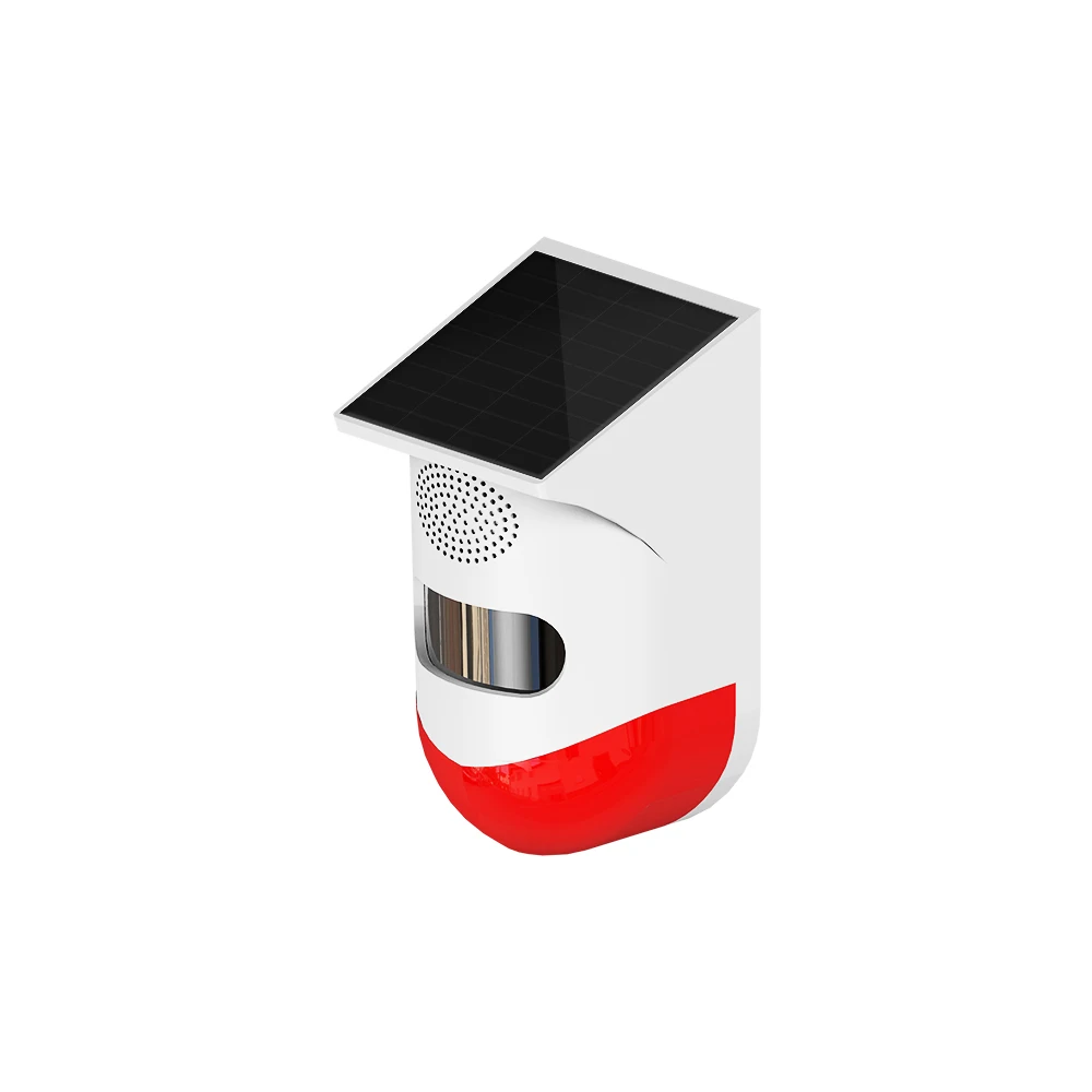 
RF 433MHz Wireless Solar Infrared Alarm for Personal Protection with Voice Warming Customizable 