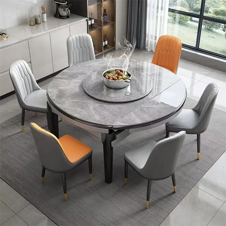 Modern Home Furniture Dinning Table Set 6 Seater Marble Dining Table For Restaurant