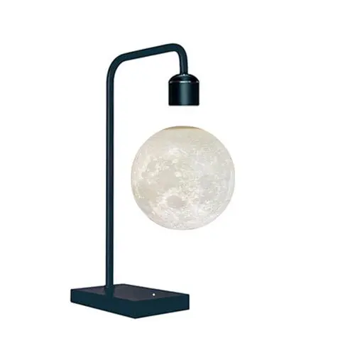 
Amazon Top Seller Table in Air Night Levitating LED 3d Printing Magnetic Levitation Lamb Wooden Base Floating Moon Light Lamp 