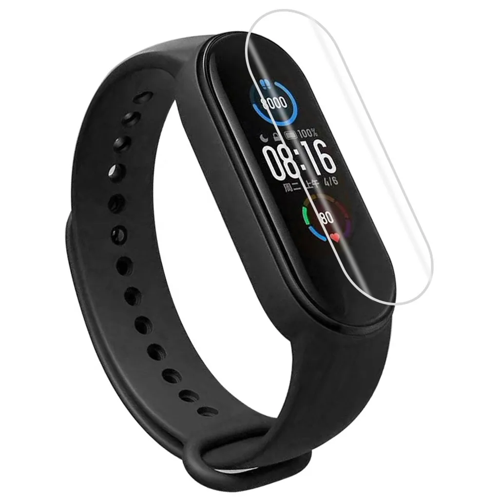 Защитная пленка для смарт-часов Mi Band 6 Защита экрана Xiaomi Watchband мягкая из ТПУ