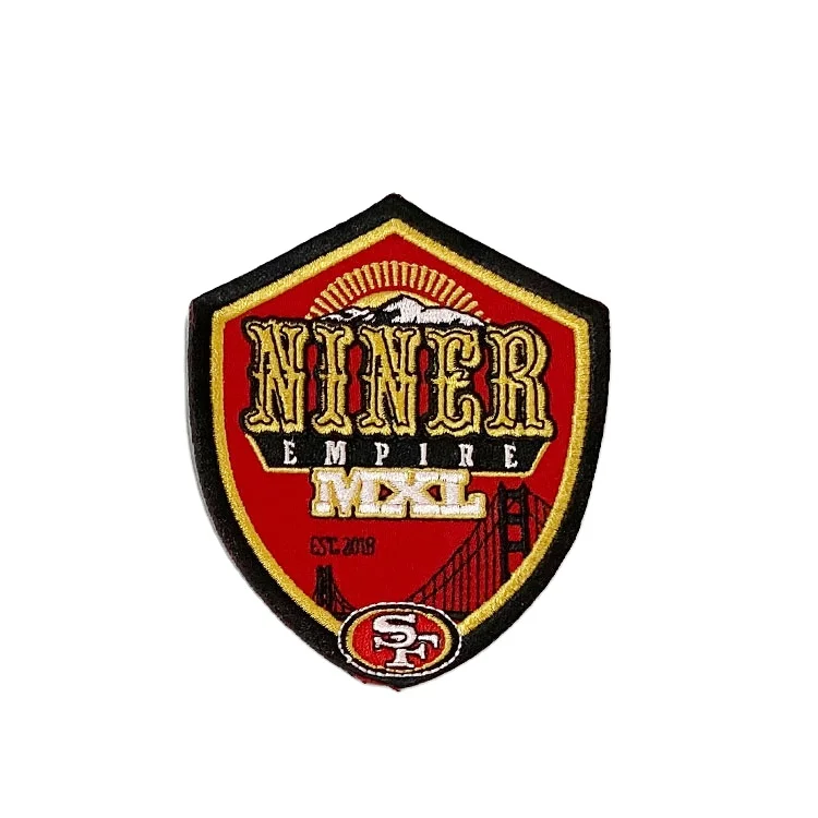 Custom Logo Embroidered Patches Designer Sew Iron On  Embroidery SF Patches