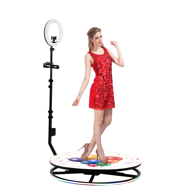 2022 New Remote Control Bottom LED Lights Fill Light High Quality Factory Price Fast Shipping Remote Control 360Photo Booth