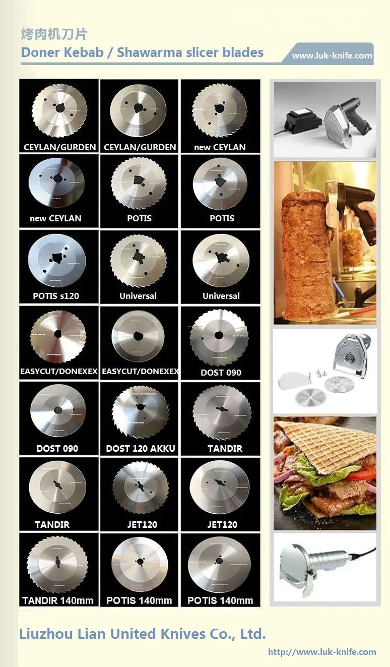 S120 POTIS new  80mm smooth POTIS Doner Kebab knife meat slicer blades