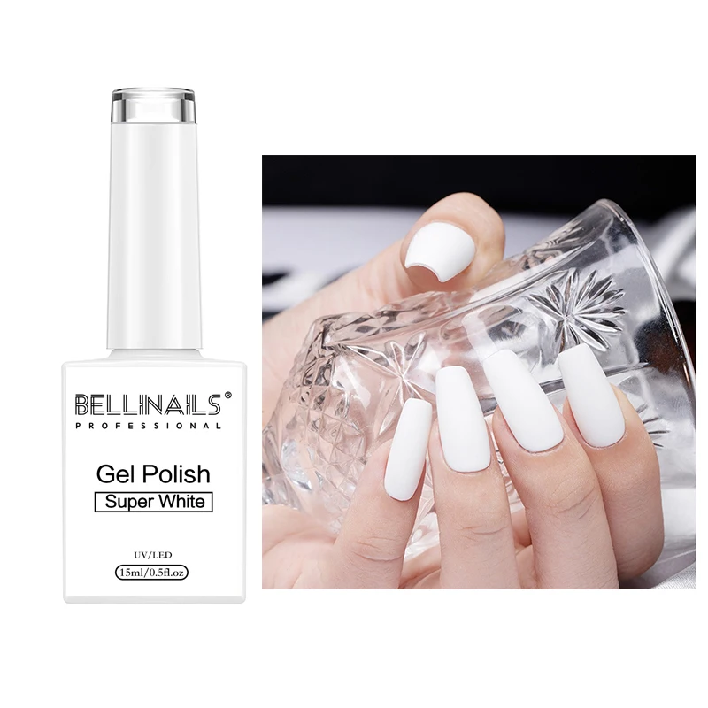 Bellinails Chinese Factory Private Custom Uv Nail Gel Private Label Painting Super White And Black Nail Art Polish