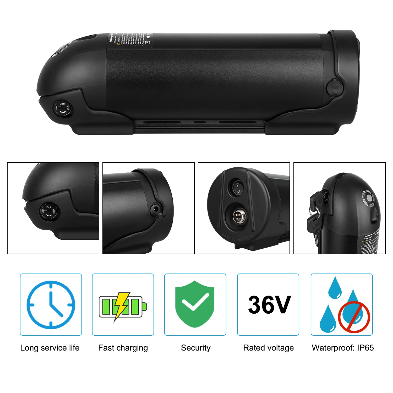 Electric Bicycle Battery 36v 10ah ebike water bottle battery