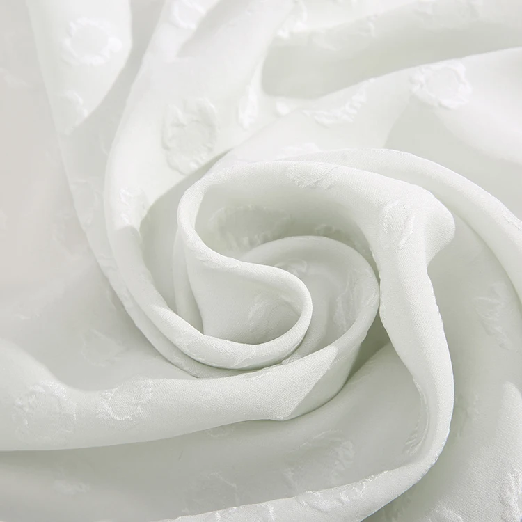 
 Горошек креп светло-зеленый 16,5 момме чистый Китай жаккард шелковая ткань  