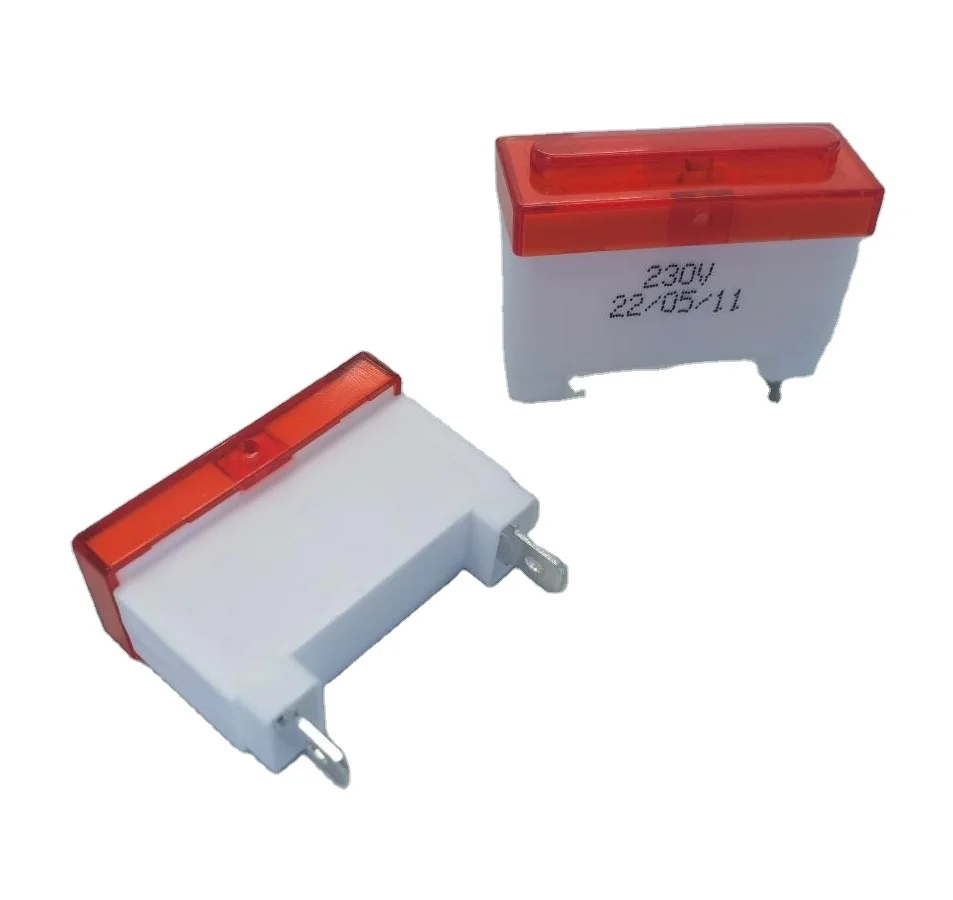 NEW Appliance Parts HCD-016 2 Pins Red Rectangular Indicator Light Signal Light for Household Appliances Electronic Equipments