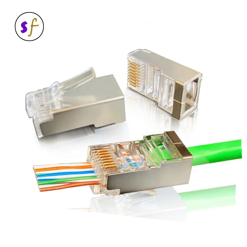 Good Price Easy Assembly Pass Through RJ45 8P8C Cat6 FTP EZ Connector Plug