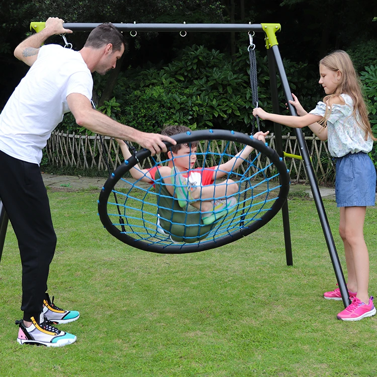 Outdoor UV Playhouse Kindergarten Room Net Swings Web Round Birds Nest Hammock Swing
