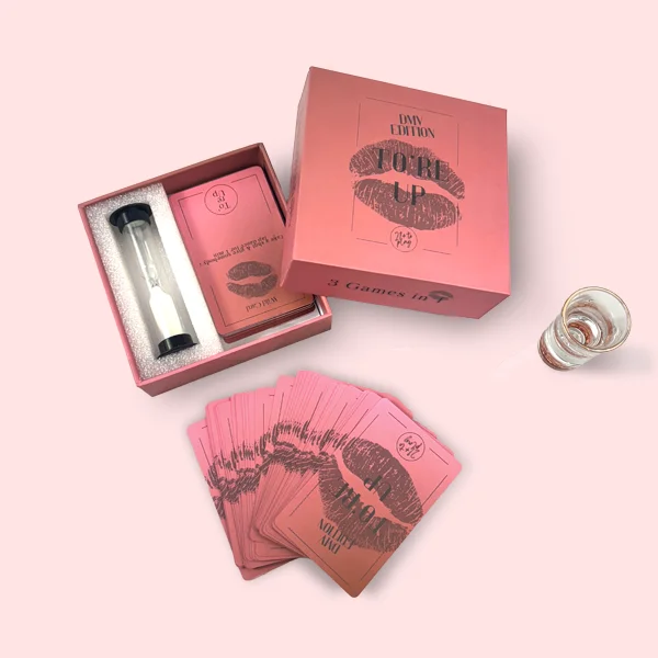 Custom Party Truth or Drink Card Game Personalized Deck of Adult Drinking Card Games for Game Use with Dice and Hourglass