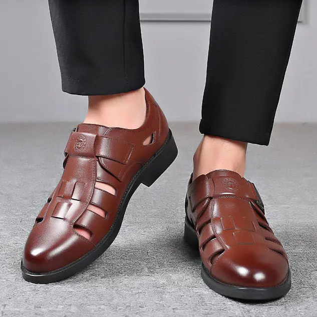 close toe flat sandals for men