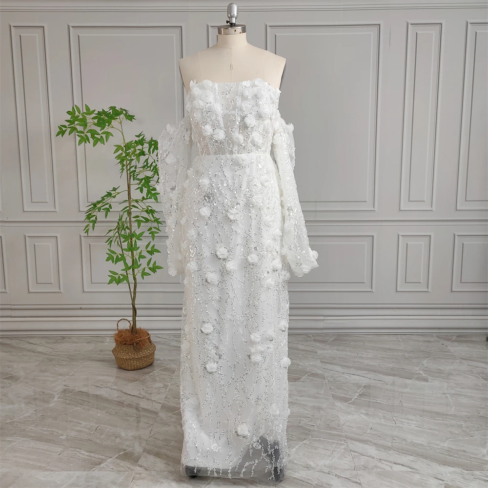 Женское кружевное платье с открытыми плечами и бусинами 100% 2025