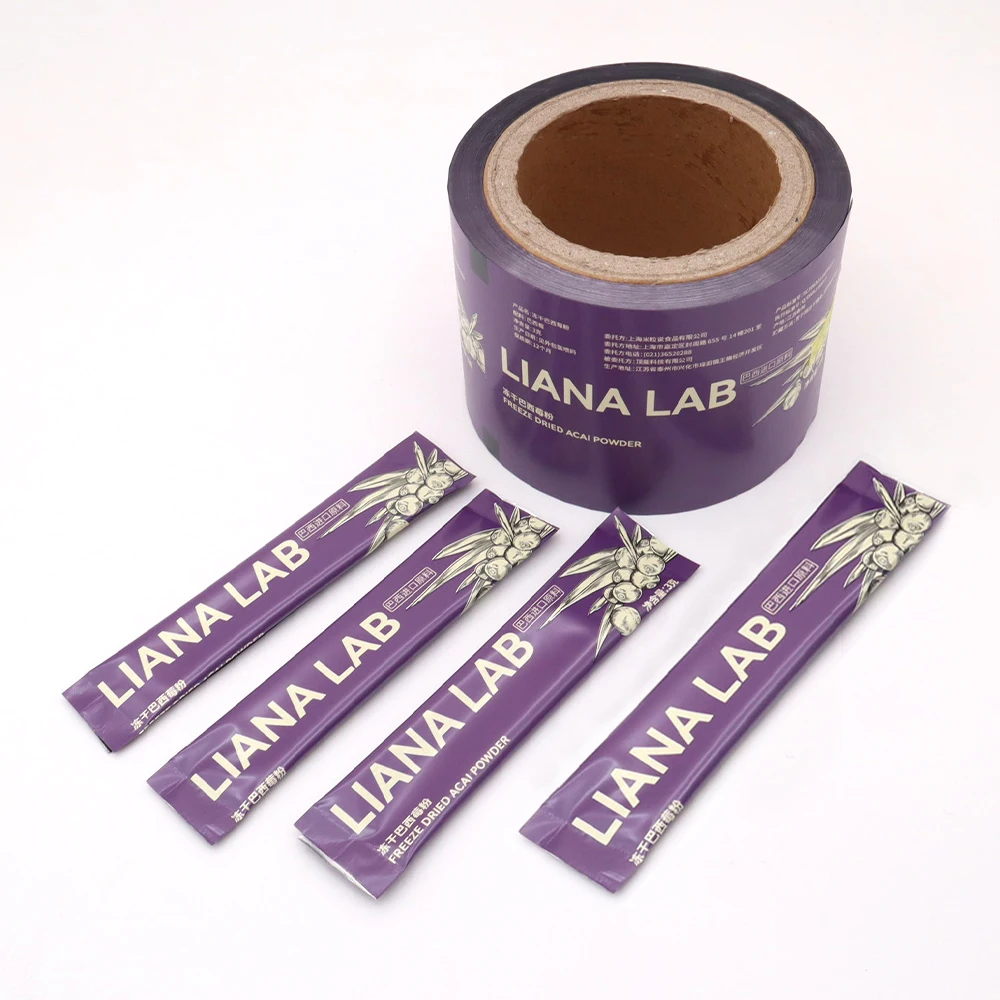 Food Grade Plastic Film Roll Soft Metallized Aluminum Foil for Biscuit Candy Chocolate Packaging Glossy Surface Logo Printing