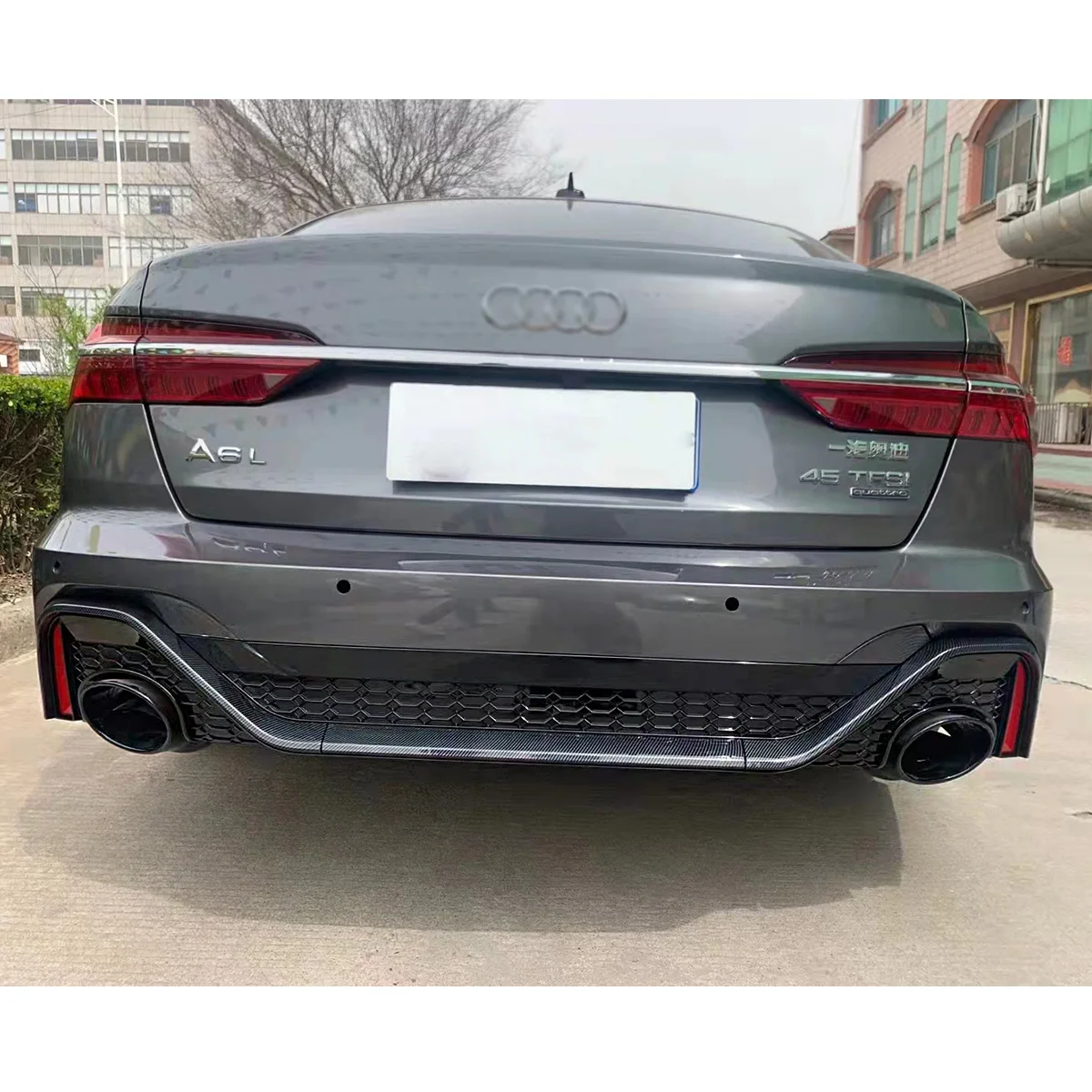 Upgrade RS6 style Body kit for Audi A6 C8 2019-2022 conversion bodykit with bumpers grille rear diffuser with tip exhaust