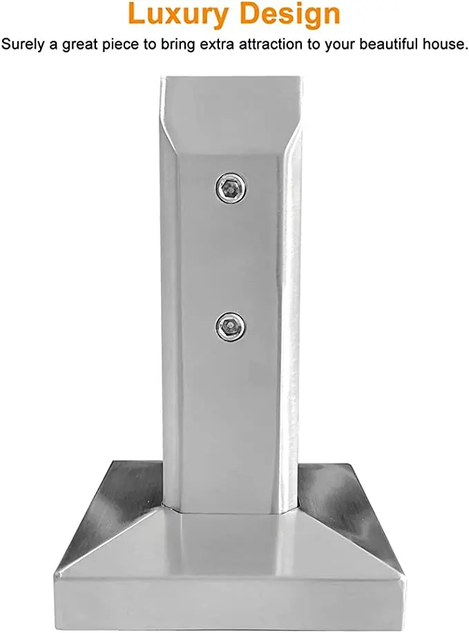 304 Stainless Steel Square Glass Spigots Pool Fence Spigot Clamp Home Garden Stairs Balustrade Railing Balcony Glass Floor Clamp