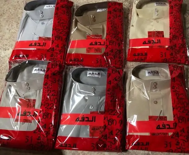 wholesale islamic men white clothing thobe arab design daffah thobe