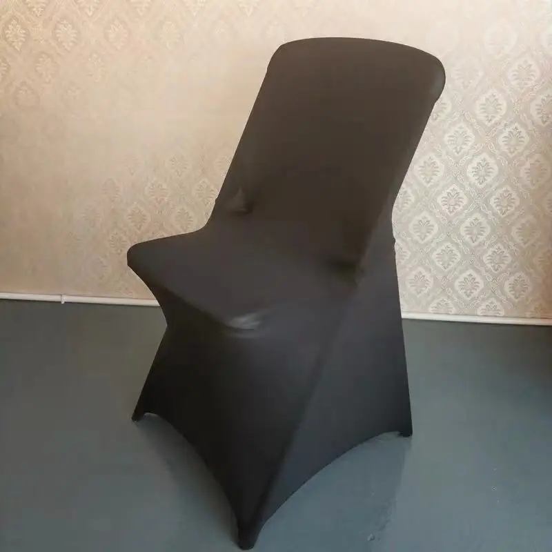 Factory Wholesale Banquet Event Decorative White Stretch Spandex Folding Chair Covers