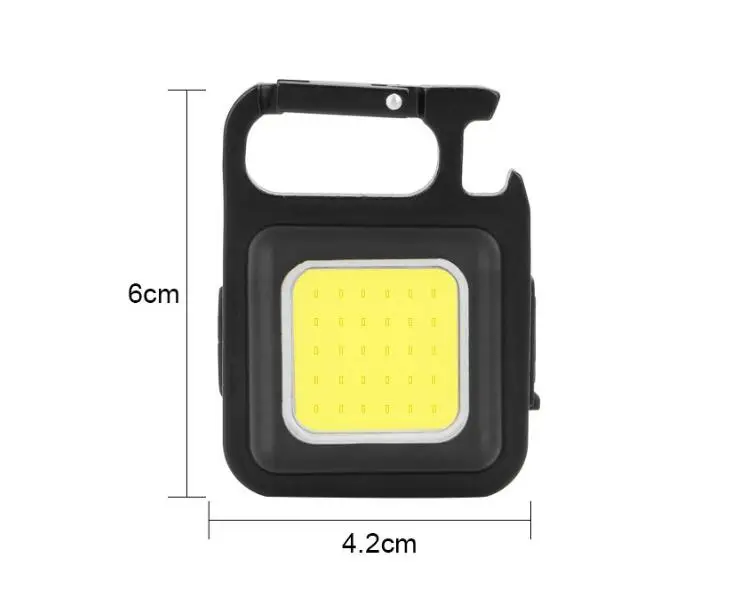 Wholesale New multi-function Magnetic flashlight USB Type-C charging light COB keychain flashlight with bottle opener