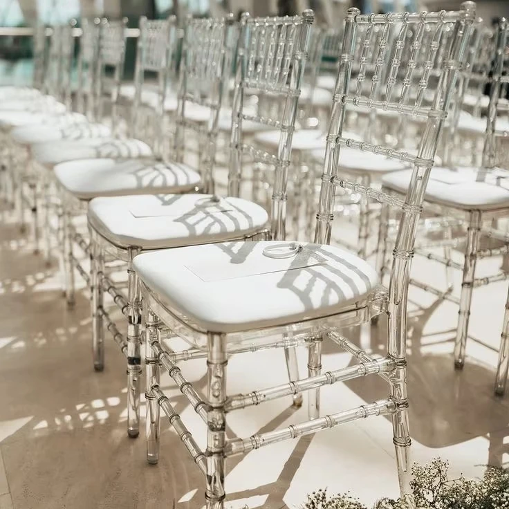 Прозрачная цветная уличная мебель, акриловая пластиковая смола, Chiavari, гостиничный стул для обеденного мероприятия, свадебного банкета