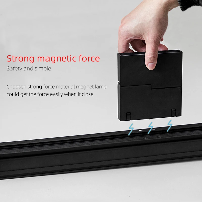 cob spot light aluminum track rail 24v led magnetic track light system for showroom clothing shop lighting