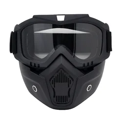 Detachable Face Mask Motorcycle Glasses wholesale Googles Motocross Goggles With Removable Face Mask Mouth