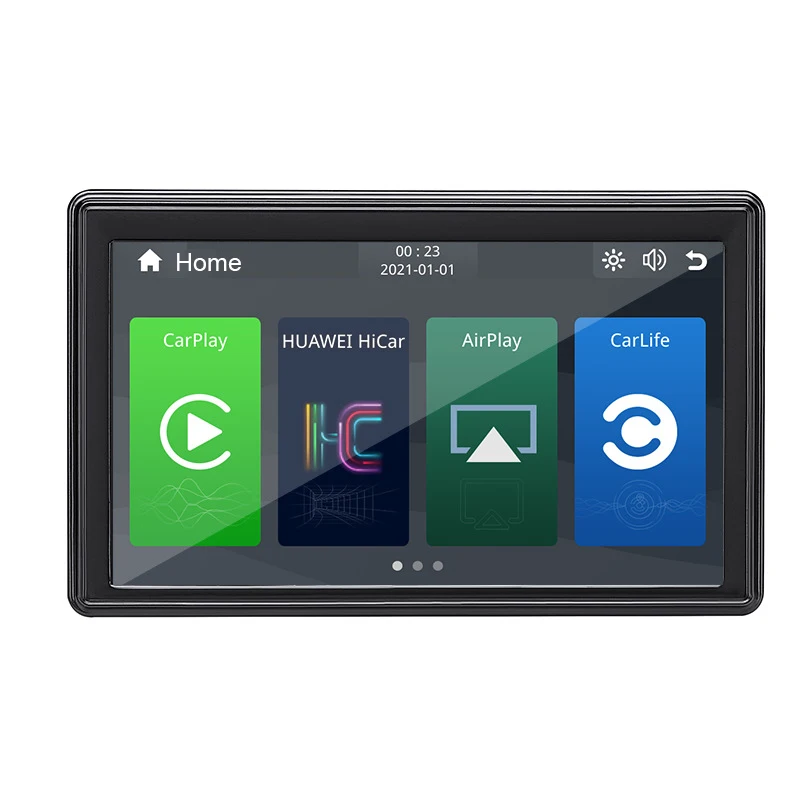 Новый продукт 7 дюймов Портативный 1024*600 сенсорный экран беспроводной CarPlay Bt5.0 Aux автомобильная навигация Fm автомобильный стерео радио плеер