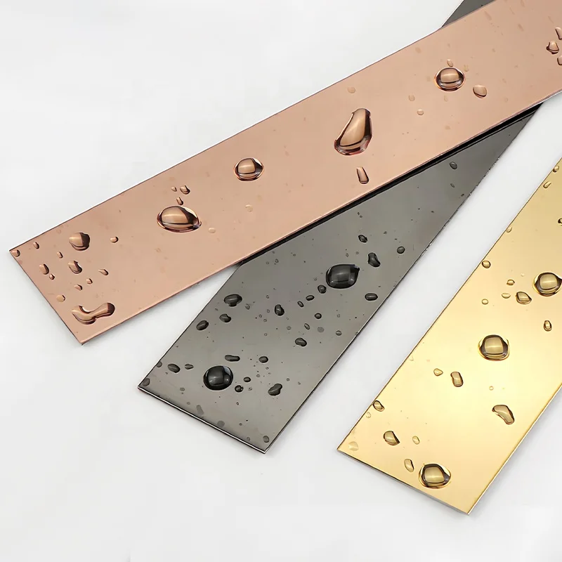10mm Flat Metal Strip Stickers Stainless Steel Metal Mirror Adhesive Backed Strips For Background Wall Frame Decoration