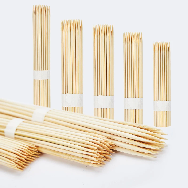 Biodegradable Hot Dog Corn Chicken 5mm Bamboo Skewer For India Market