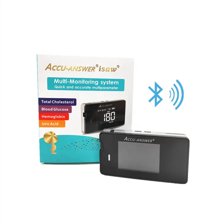 4 in 1 Portable Blood Analyzer Glucose Uric Acid Hemoglobin Meter Cholesterin Cholesterol Analyzer