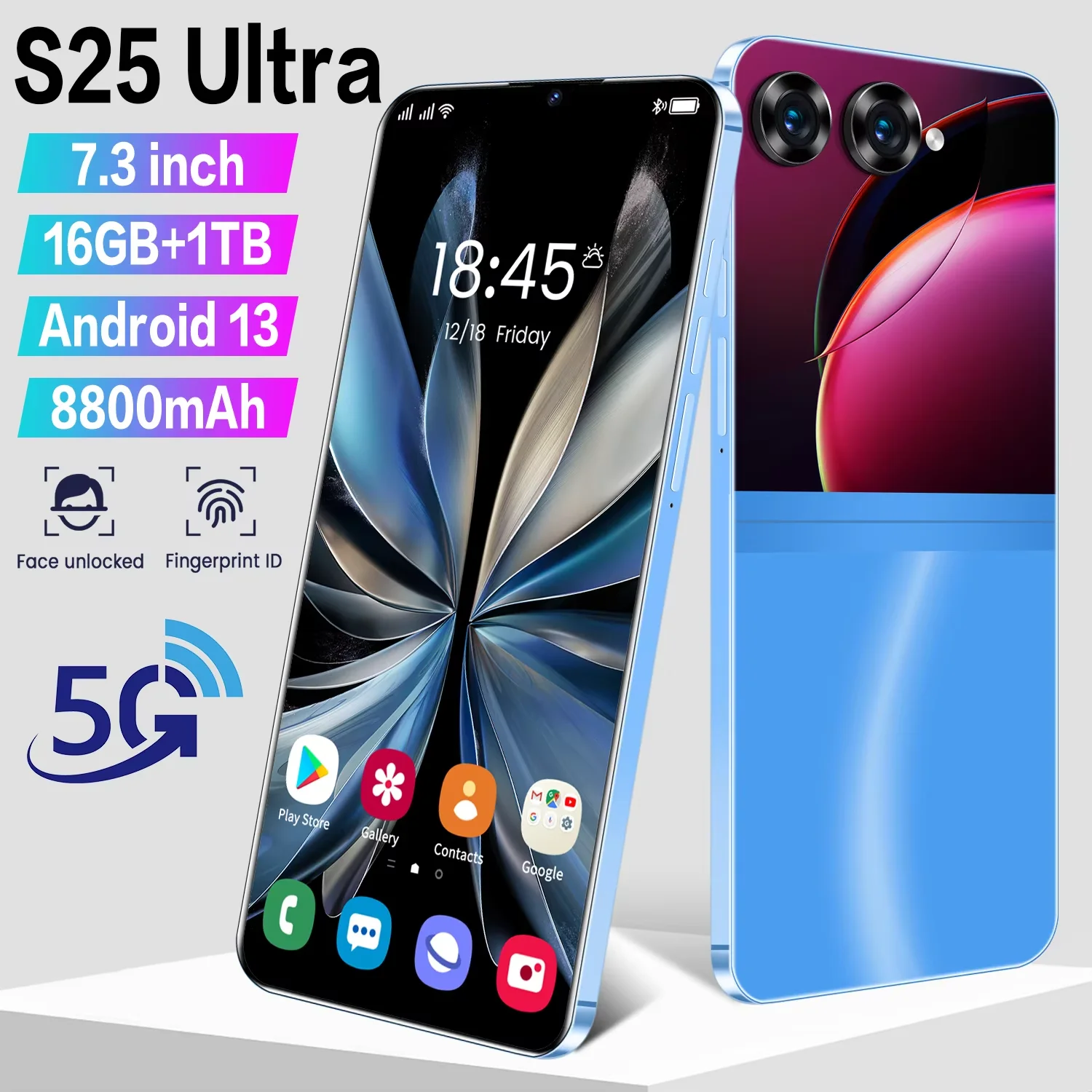 Popular S25 Ultra High quality Unlocked Smartphone Dual SIM 5G S25 Ultra Cell Phones 16GB+1TB Gaming Mobilephone