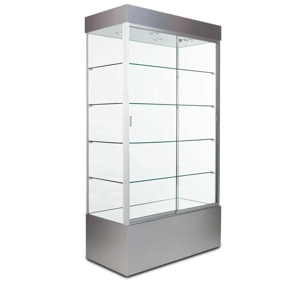 Glass Display Showcases with bottom Cabinet  for Jewelry Store
