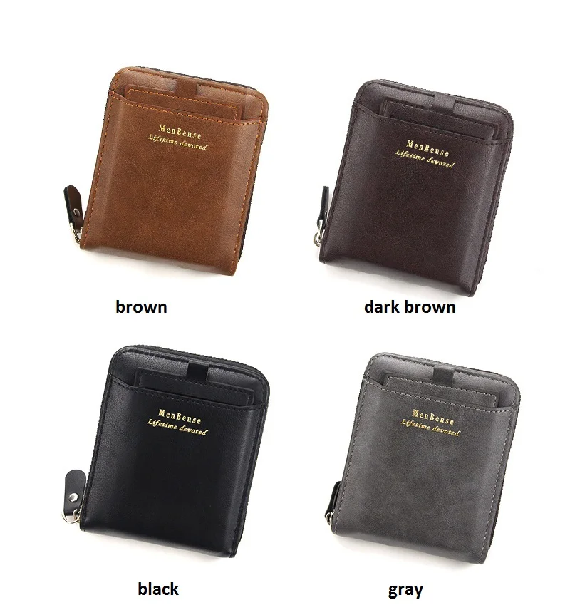 MenBense 2022 New Style Fashion Multiple Models Short Section Zipper Wallets For Men,Gentleman Coin Purses Card Holder Case