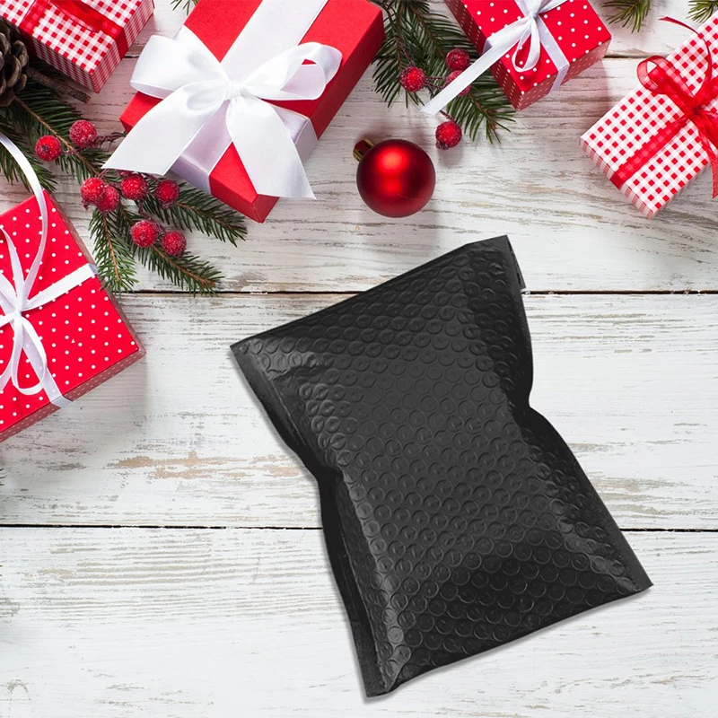 
Customized Black Bubble Mailer Packing Padded Envelopes Shipping Matte Black Poly Mailer Bag 