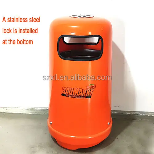 Wholesale customized outdoor high-temperature corrosion resistant glass fiber trash can with ashtray