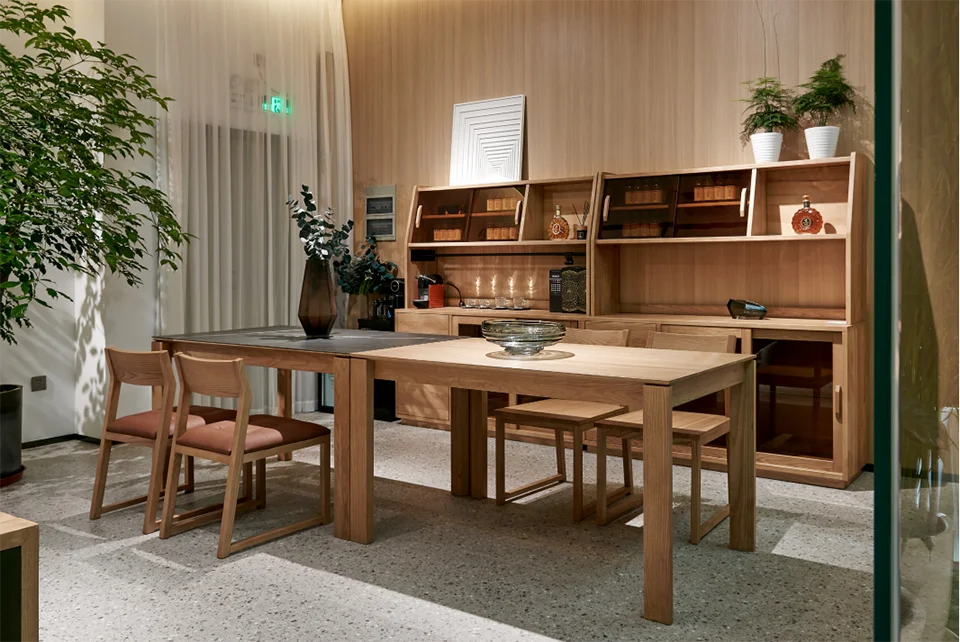 Solid ash wood frame dining chairs Natural Wood Leather Seat Cushion Hardwood Frame For dining room coffee shop restaurant