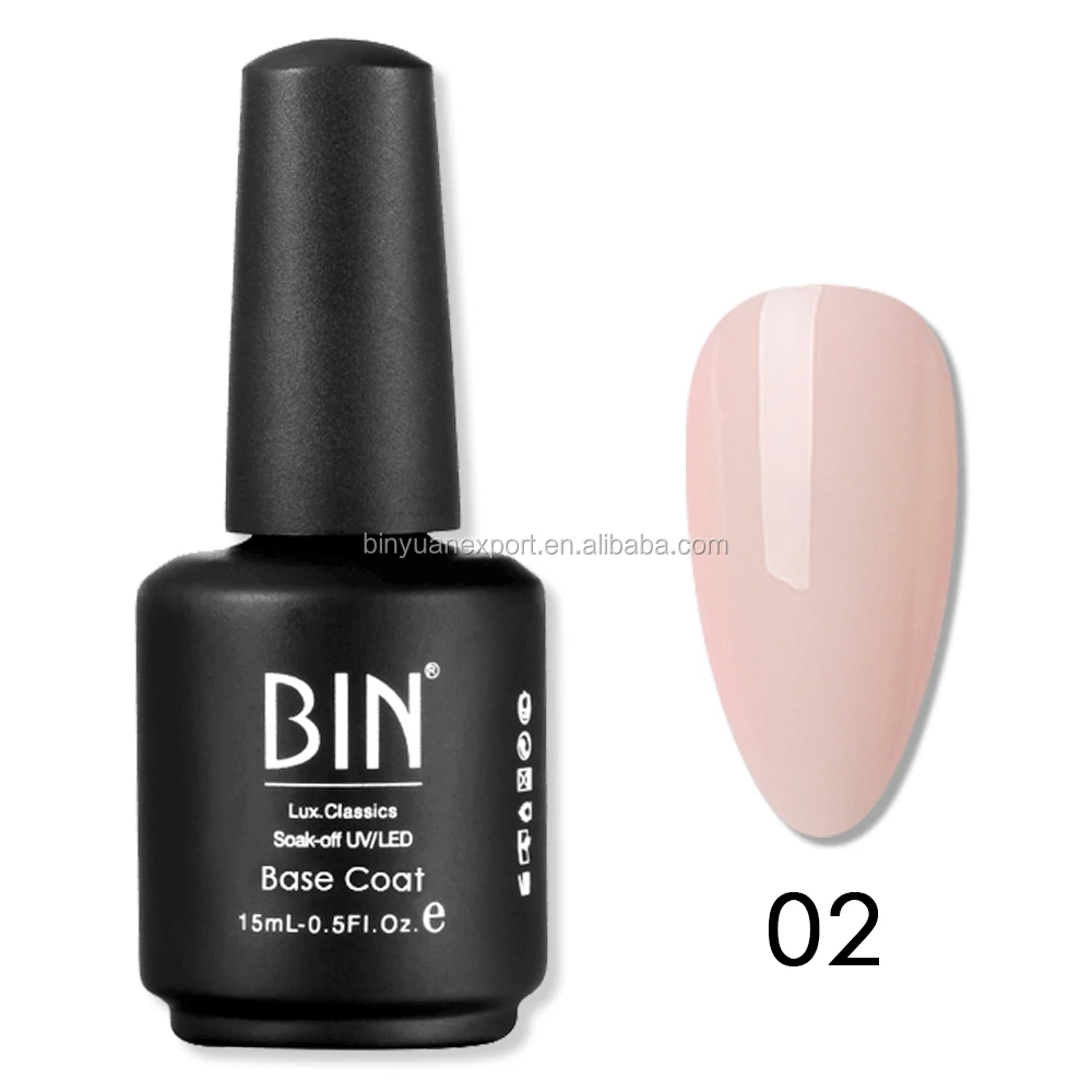 BIN Fashion Style Color Rubber Base for Nails 1 Kg Macaron 2 in High Viscosity Soak Off