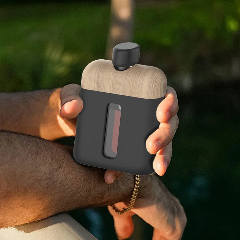 Modern Glass Hip Flask Glass Flask Bottle with Caps for Liquor & Spirits Durable Liquor Glass Flask with Cork Lids