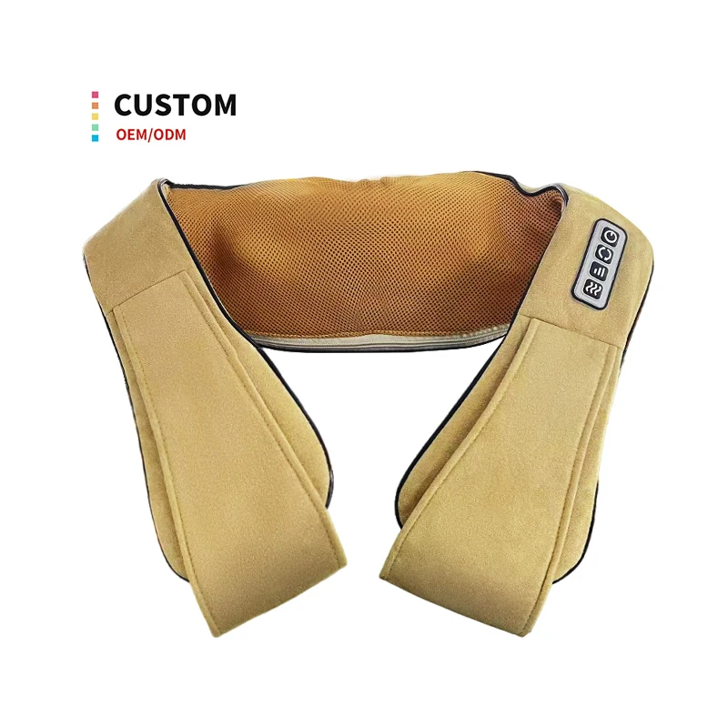 OEM Wireless Electric Cervical Massage belt with Heating Shiatsu Device Timing Shawl Back Neck and Shoulder Massager