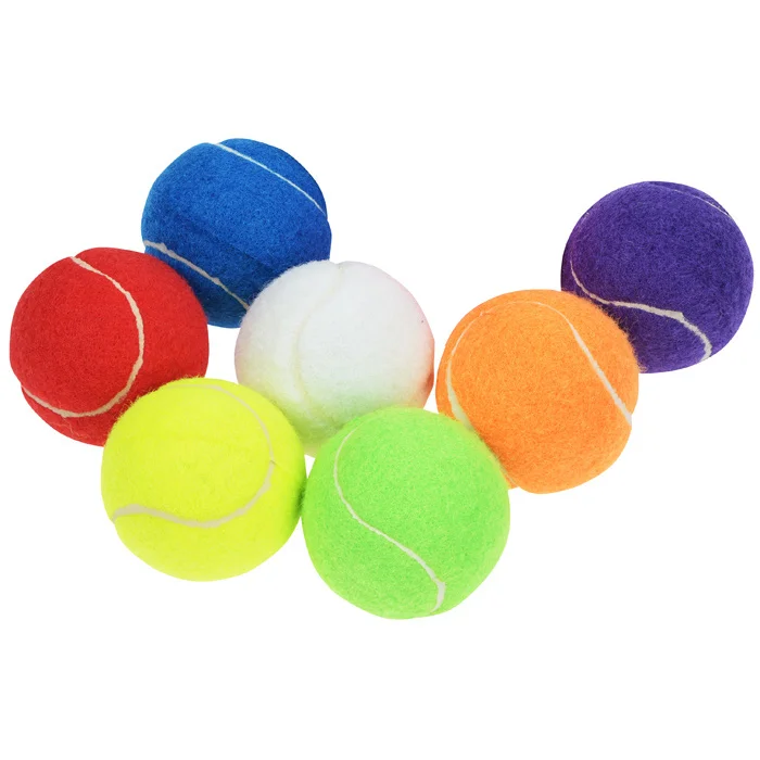 Custom Colored Tennis Ball For Training Toy Activity Play Children Adult Pet Tennis Beach Balls