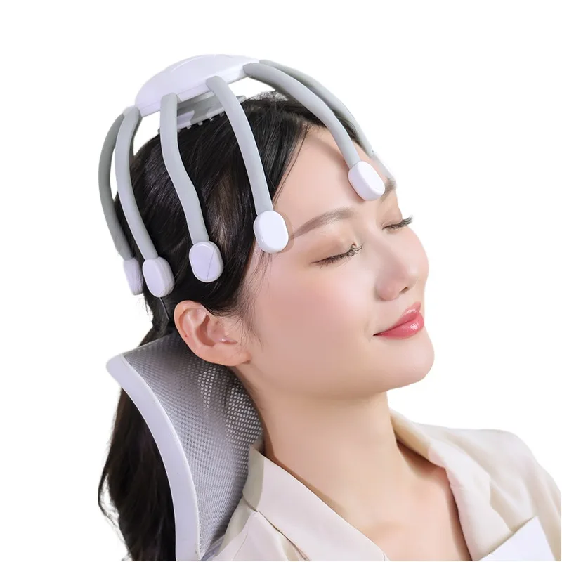 New Arrival Wireless Electric Relax Scalp Massager Fatigue Relief Portable Octopus Head Massager Relax Scalp Massage Machine