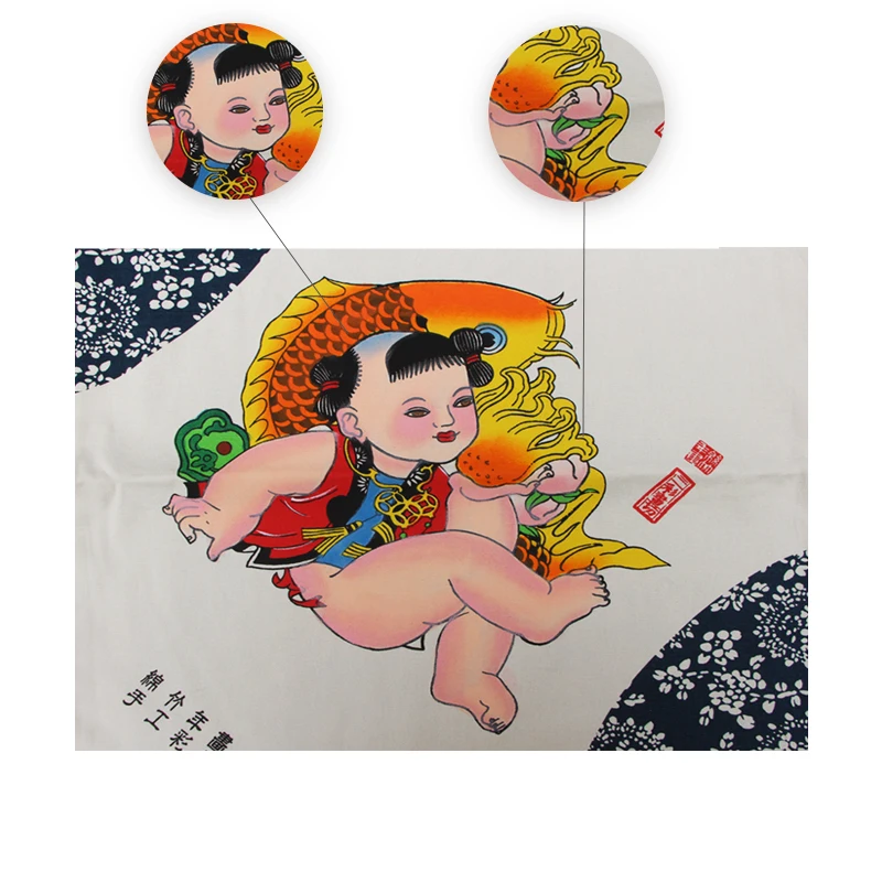 Chinese style pillowcase, one pair,  baby pattern, good gift