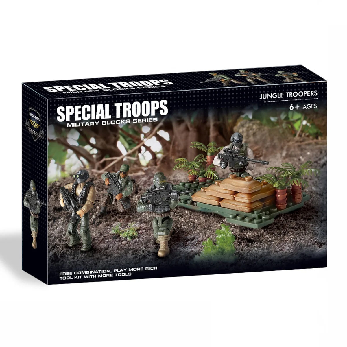 Christmas Gift for Boys Special Troops Mini Military Action Figures Play Set Kids Educational Building Block Military