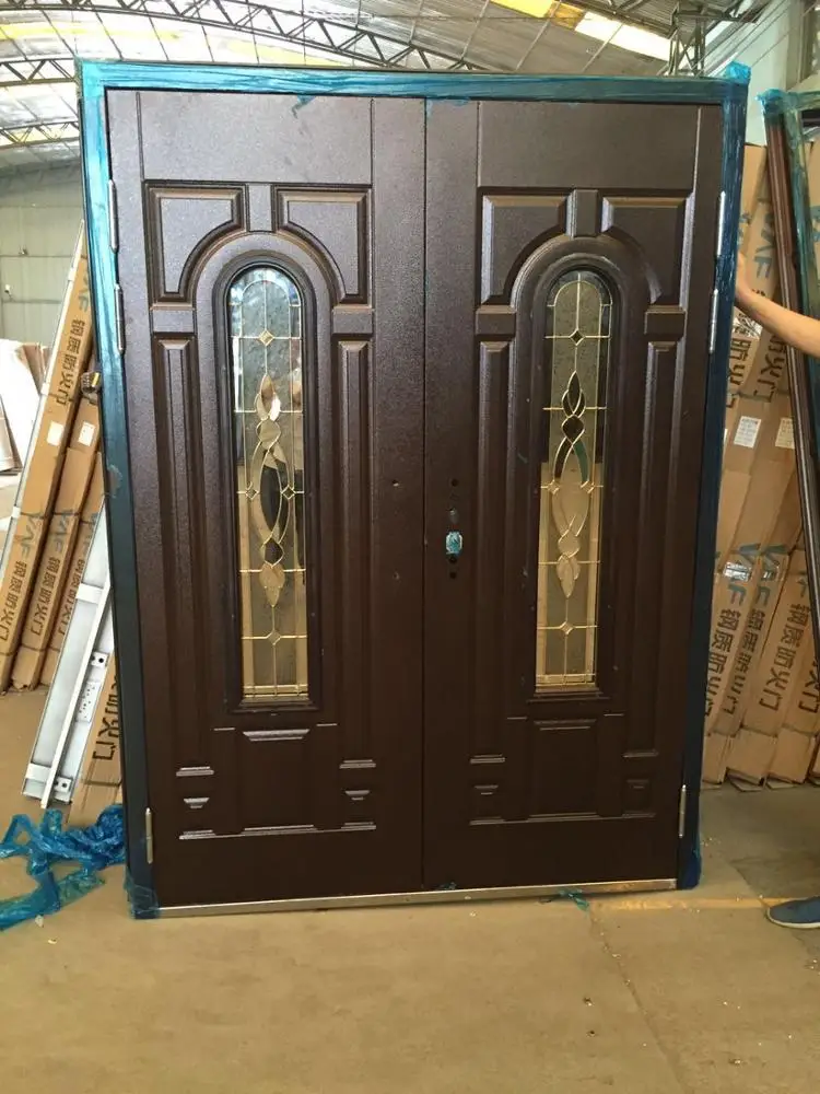 2022 Latest design Security Entrance American Front Door Glass Main Gate White door