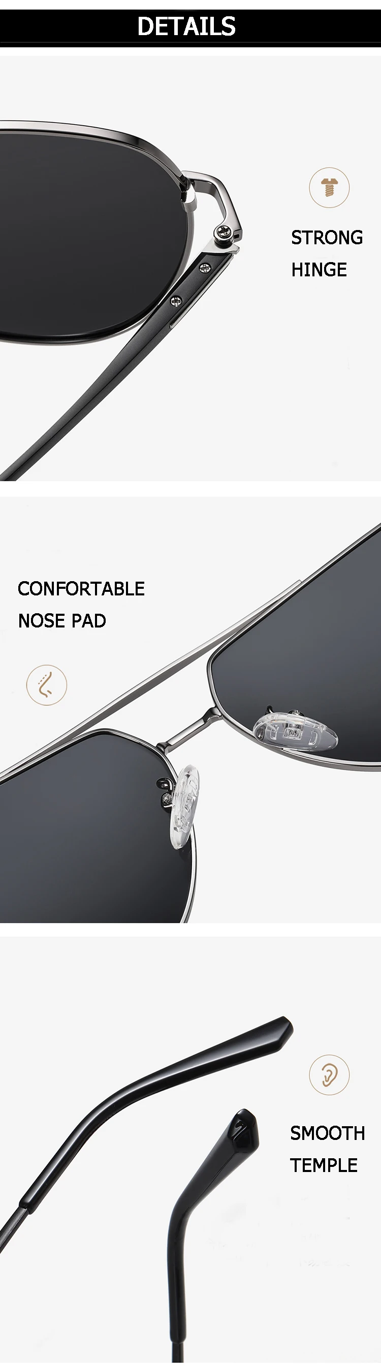 Classic High Sunglasses Polarized Men Driving Sun Glasses For Brand Design Mirror Male Photochromic Sunglasses