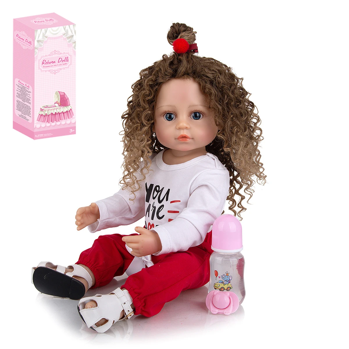 13.5 Inch Realistic Sleeping Reborn Dolls Silicone Toddler Baby Doll Weighted Handmade Doll Gift Set