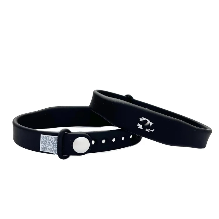 QR Code Printed Low Frequency 125KHZ Read Only Rfid Em4200 Bracelet Silicone Waterproof