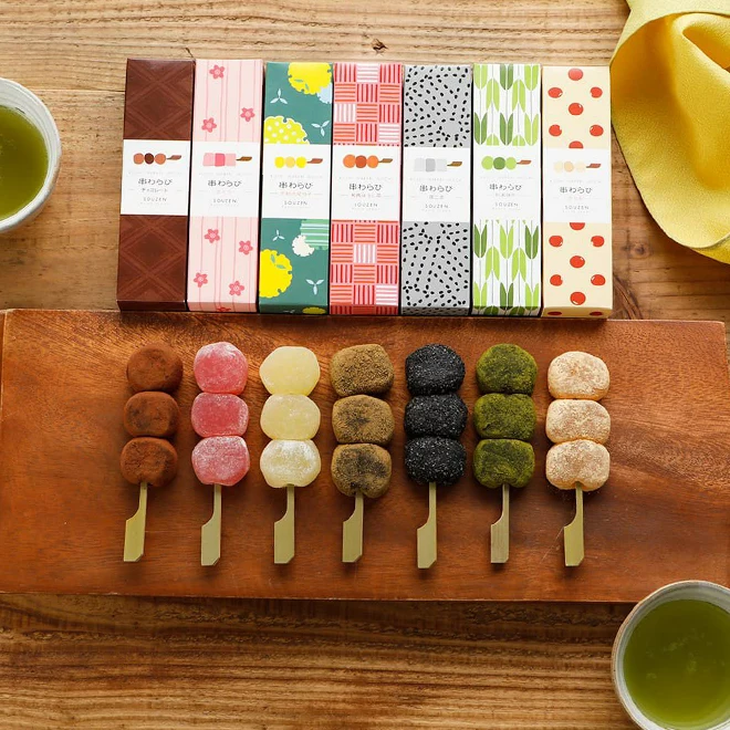 Japanese rice cake on sticks