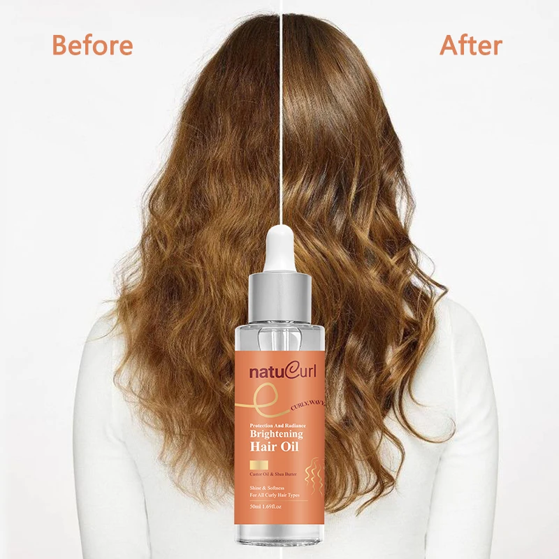 Wholesale Custom Logo Curly Hair Care Treatment Castor Oil Smooth Deep Nourishing Repairing Curly Hair Oil For Frizzy 4C Hair