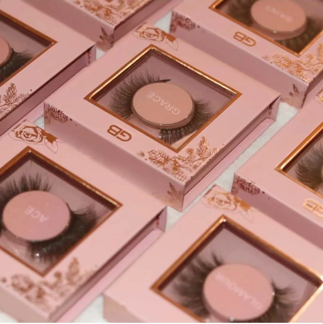 Wholesale Own logo Eyelashes Fluffy 25mm 5D mink lash private label eyelashes full strip 3D mink  lashes